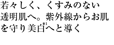 お肌を守りながら美白へ導く